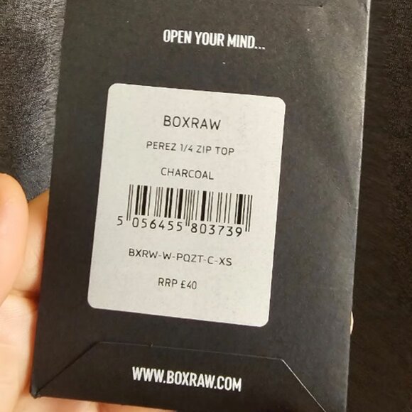 Boxraw Women Perez Quarter Zip Top Grey XS - Picture 2 of 4